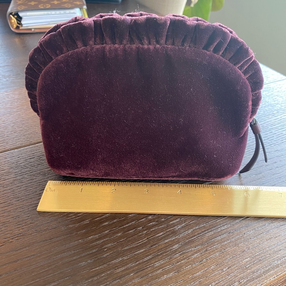 Kate Spade velvet makeup bag